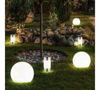 6er Set Solaire LED Fiche Lumières Jardin Route Éclairage Boule Pointe Lampes
