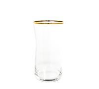 6er Set Verres Avec Or Bords en Verre 345 ML Transparent Pasabahce