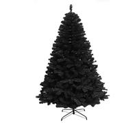 SHATCHI 6ft/180cm Arbre de Noël Artificiel Alaskan Pine Noir 550 Pointes Xmas Home Décorations 1,8m, Support métallique