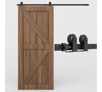 6FT/182cm Sliding Barn Wood Door Hardware Closet Track Kit Single door -Portes coulissantes Matériel Trousse Unique patin à roulettes