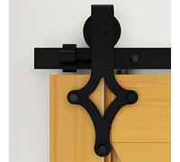 6FT/182cm Sliding Barn Wood Door Hardware Closet Track Kit Single door -Portes coulissantes Matériel Trousse Unique patin à roulettes