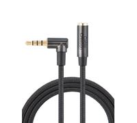 6ft Audio Extension Cable,3.5mm TRRS Stereo Audio Cable(Male to Female),Right Angle HiFi Extension Cable (Microphone Compatible) 1.8M