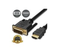 6FT HDMI vers DVI D 24 + 1 Adaptateur mâle or câble HDTV LED LCD Fiche de cordon Uiao