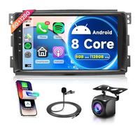 6G+128G 8 Core sans Fil Carplay Android 13 Autoradio pour Mercedes Benz Smart Fortwo 451 2005-2010 9 Pouces Autoradio Android Auto Navi GPS WiFi DSP 32EQ Mirror Link Bluetooth FM/RDS Caméra de Recul