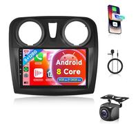6G+128G 8 Core sans Fil Carplay Android Autoradio pour Renault Dacia Logan 2 Sandero B52 2012-2019 9 Pouces Autoradio Android Auto GPS Navi WiFi Mirror Link Bluetooth FM/RDS/DSP/SWC Caméra de Recul