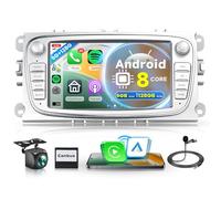 6G+128G 8 Core Wireless Carplay Android Autoradio per Ford Focus II mk2 Mondeo S-Max C-Max Galaxy 7 Pollici Autoradio Android Auto GPS WiFi Mirror Link Bluetooth FM/RDS/DSP/SWC Telecamera Posteriore