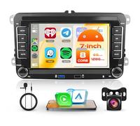 6G+128G 8 Cœurs 7'' Android Autoradio pour VW Golf 5 6 Polo Tiguan Passat Touran Caddy T5 Trasporter Skoda Seat avec Carplay Android Auto Mirror Link Bluetooth FM/RDS/EQ/DSP WiFi GPS SWC Caméra Recul
