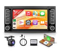 6G+128G 8 Cœurs 7" Android Autoradio pour VW Touareg 2004-2011 VW Transporter T5 Multivan 2004-2009 avec Carplay sans Fil Android Auto Mirror Link Bluetooth FM/RDS/EQ/DSP WiFi GPS SWC Caméra Recul