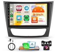 6G+128G 8 Cœurs Android Autoradio pour Mercedes Benz E/G/CLK/CLS Class W209 W211 W219 W463 2002-2010 9'' Carplay Android Auto sans Fil Mirror Link Bluetooth FM/RDS/EQ/DSP WiFi GPS SWC Caméra Recul