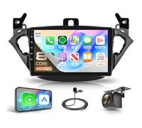 6G+128G 8 Cœurs Autoradio Android 15 pour Opel Corsa E 2015-2019/Opel Adam 2013-2016 avec 9'' écran Tactile Carplay Android Auto sans Fil FM/RDS/EQ/DSP WiFi GPS Panoramique 360° Commandes au Volant