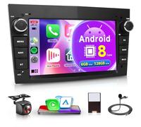 6G+128G 8Core Sans Fil Carplay Android Autoradio pour Opel Astra Antara Vectra Corsa Zafira Meriva Vivara Vivaro 7 Pouces Autoradio avec Android Auto GPS Navi WiFi Bluetooth FM/RDS/DSP Caméra de Recul