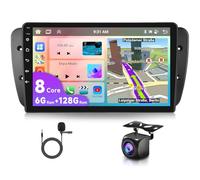 6G&128G VECHTEL 9" Autoradio pour Seat Ibiza 2009-2013 avec CarPlay Android Auto sans Fil,8 cœurs,Android 15,Bluetooth RDS/FM Radio,Navi Wi-FI/caméra de recul AHD/CANBUS