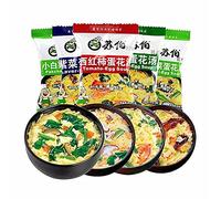 6g Soupe Instantanée Thé aux Herbes Chine Original Thé Parfumé Bon Thé Organique Thé aux Fleurs Aliments Verts sans Additifs Thé aux Herbes (Soupe aux Épinards et aux Œufs)