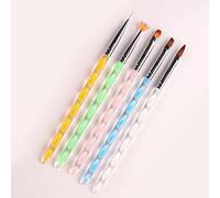 6hftuiiii Pinceau de peinture pour ongles en acrylique ultra fin 3D à rayures françaises - Pinceaux de peinture gel UV - Outils de construction