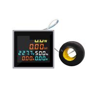 6IN1 Digital Display Square Voltmeter Ammeter Ampere Current Voltage Frequency Meter Kwh Signal Light lndicator NWPNLXEA(AC 50-300V)