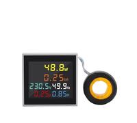 6IN1 Digital Display Voltmeter Ammeter Current Voltage Frequency Meter AC monitor 100A KWH Signal Light lndicator 22MM AUOQKQUT(AC 250-450V)