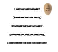 6ixGosh Lot de 5 chaînes de nez en acier chirurgical pour piercing de nez - Bijoux de piercing de nez double pour homme et femme Noir, or, argent, Acier inoxydable, Pas de gemme