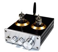 6J5 Tube Tone Preamp Bluetooth 5.0 APTXs Machine Amplificateur de Puissance, Noir