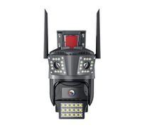 6K 12MP Trois écrans 8X Zoom caméra 8MP 4K PTZ Protection de sécurité Mouvement détection Humaine extérieure IP CCTV Survalance(6K 12MP add 128G)