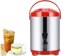 6L/8L/10L/12L Distributeur d'eau Chaude et Froide,Bouilloire Thermostat,Fontaine Isotherme Distributeur de Boisson en Acier Inoxydable,Grande Capacité,10-12 Heures (12L)