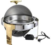 FLTRGO 6L Buffets Chauffants, Chafing Dish Chauffe-Plat de Table Electrique pour Match de Football ou Réunion de Bureau, Idéal pour Conserve la Fraîcheur des Aliments