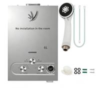 6L Chauffe Eau à Gaz,6 L/min,Instantané Chauffe Bain à Gaz Propane ou Butane,12KW Chaudière Instantanée à GPL avec Mode Hiver et Mode été pour Maison Camping Caravane