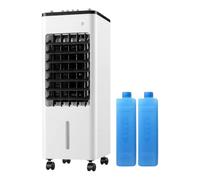 6L Refroidisseur d'air mobile avec télécommande,2026 Rafraîchisseur d'Air Évaporatif,ventilateur silencieux 3 Vitesses, 3 Modes, Oscillation 120°, 4 Sur Roulettes，Black-général