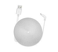 6M/20ft Charging Power Cable Fits for Arlo Pro,Arlo Pro 2,Arlo GO Weatherproof Indoor/Outdoor Flat Cable Aluminium Alloy Micro USB Cable Charging/Power Cord without Plug,1 Pack (White) Maiju