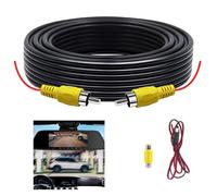 6M Câble Caméra de Recul RCA Cable D'extension Double Blindage avec 1M Rallonge AV et Prise Vidéo RCA Câble D'alimentation