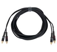 6m Cable Double RCA Audio Stereo 2 Phono Blindage Male vers Male Prise Plaque Or