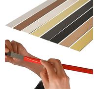 6M Garniture Moulure autocollante Métallique souple - Bordure de Papier Peint Auto-adhésif, Bordure murale Imperméable - Miroir Garniture de Moulage Flexi(Size:Width 2.5cm/1inch ,Color:Noir brossé)