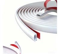 6m Joint Porte Fenêtre Isolant Froid et Phonique, 10mm Joint Fenetre TPE Entree Caoutchouc Autocollant, D'entrée Joint Porte Entree pour Porte Frigo Bocaux Garage, Résistant aux Intempéries, Blanc