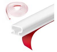 6m Joint Porte Fenêtre Isolant Froid et Phonique, 10mm Joint Fenetre TPE Entree Caoutchouc Autocollant, D-Profil Isolation Porte Joint de Porte D'entrée pour Porte Frigo Bocaux Boudin Garage, Blanc