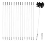 6m Kit de Ramonage Poêle Pellet Réglable Brosse Nettoyage de Cheminée 100mm Conduits 15 Cannes de Ramonage Kit pour Nettoyage