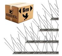 6m Pics Anti-Pigeons Acier Inox - Piques Anti Oiseaux Repulsif Chat Jardin