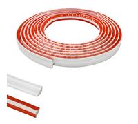 6M PVC Joint d'Étanchéité Autocollant Bordure de Finition Plan de Travail Cuisine Angle Mur, Joint Mur Intérieur Profil Finition Bande Finition Calfeutrage Moulure Plinthe,19mmx10mm Blanc