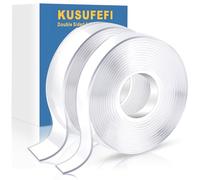 6M Ruban Adhésif Double Face Extra Fort,2 Rouleaux Extra Epais Double Face Ruban Adhésif Transparent, Amovible sans Laisser de Traces Lavable pour Tapis,mur Photo,Cuisine,Maison,Extérieur,Voiture