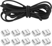 6m Rubber Rope Extension Rope 7mm Rubber Rope For Trailers Includes 10 Starter Clamps Extension Rope Black Rubber Rope Tarpaulin Rope