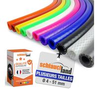 6m TUYAU EN SILICONE FLEXIBLE VARIO Ø 6mm TRANSPARENT 200°C Eau Air Gaz | CHOIX TAILLES ET COULEURS | CONDUIT TUBE renforcé textile Haute Basse Temperature Vide d'aspiration Refroidisseur Radiateur
