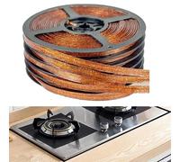 6m x 8mm Self-Adhesive Caulk Tape,Mildewproof Gap Tape Caulking Trim Strip for Kitchen Wall Tile Gap,Sink,Toilet,Bathtub,Floor Edge,and Corner Trim Strip,Waterproof and Oil-Resistant (Rose Gold)