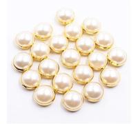 6mm-12mm Sew On Rhinestones Pearl Gold Claw Base Shiny Crystals Strass Pearls Button Sewing For Clothes Decoration(Pearl-G,100PCS_6MM)