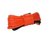 6mm * 15m Ornage Synthetic Winch corde, ligne treuil, câble de bateau, synthétique, hors route