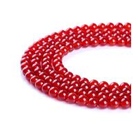 6mm Agate rouge naturelle pierre précieuse perles lâches pierre de guérison énergétique pour la fabrication de bijoux bricolage 1 brin 15"