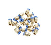 6mm Air Pipe Pneumatic Quick Fittings Male Thread Straight Connector High Pressure Connection Set Clean Compressed Air Vacuum 20pcs (PC6-1 20pc)