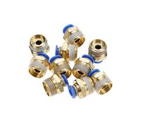 6mm Air Pipe Pneumatic Quick Fittings Male Thread Straight Connector High Pressure Connection Set Clean Compressed Air Vacuum 20pcs (PC6-3 8pc)