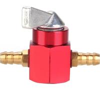 6mm CNC Aluminium Inline Benzinhahn - Robuste et durable interrupteur de carburant pour PIT PRO Quad Dirt Bike (Rouge