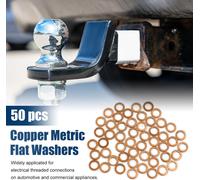 6mm Dia Interne rondelle en cuivre Joint d'étanchéité plate torique Joint Location 50pcs