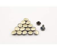 6mm en laiton massif double rivets plats, rivets à main rivets à pics rivets en cuir pour la fabrication de sacs, vêtements, chaussures. Anti-bronze H20