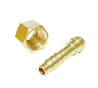 6mm Hose Barb OD To M10x1 Metric Female Right Hand Thread Brass Pipe Fitting Union Connector