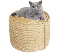 6mm Jute Corde pour réparation et Remplacement de Chat Scratch Pilier, Rayure Arbre, Chat Rayure Tampon/Tapis/Botteur Jouet,